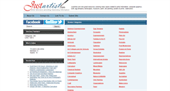 Desktop Screenshot of justartist.com
